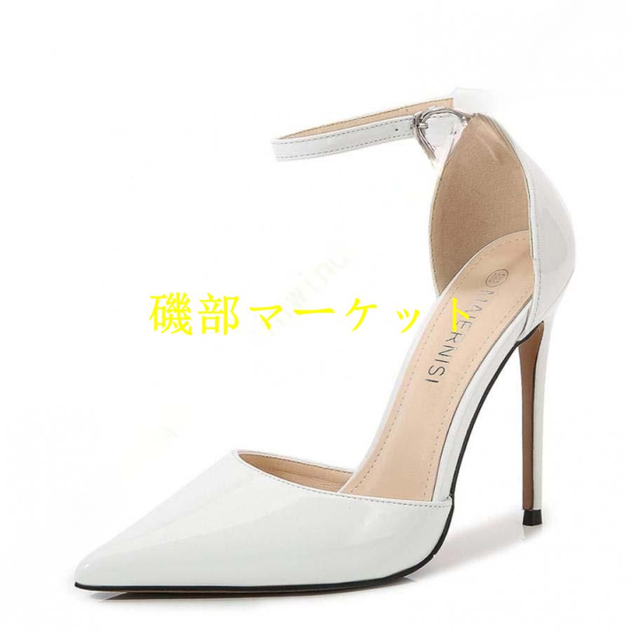 パンプス レディース アンクルストラップ エナメル 女性 ダンスシューズ ハイヒール 12cm 社交ダンス 成人 上品 エレガント ドレスシューズ オシャレ 結婚式