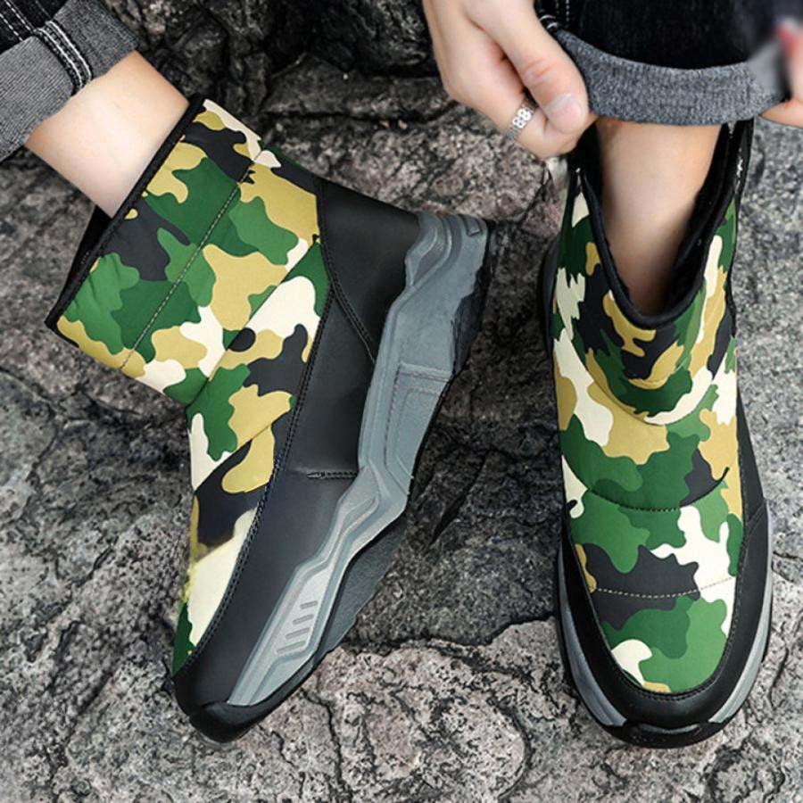 スノーブーツ メンズ 厚底 スノーシューズ 防寒 雪 冬用 トレッキングシューズ 登山 靴 ボア 裏起毛 winter snow boots for men ハイカット アウトドア 防滑