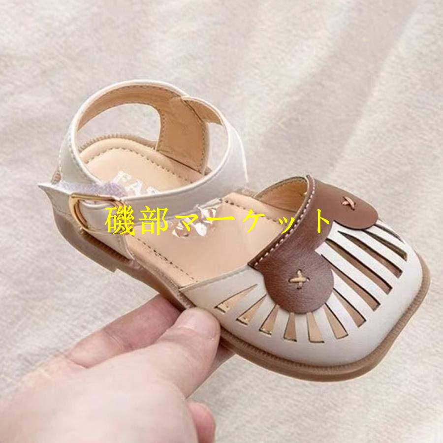 姫系 子供靴 キッズ ストラップ サンダル フラット 厚底サンダル 女の子 靴 こども 子ども プール 海 アウトドア ブラック ビーチサンダル 可愛い かわいい